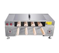 Chimney Cake Oven Maker, Ice Cream Cone Grill with 3000W Power, 4 Rollers and Digital Display for Commercial Use