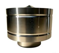 Chimney Cap, 125 mm 304 Stainless Cone for Rain Guard Rustproof for Flues | Mesh screen keeps debris and rain out 5 inch round fits kitchen ducts and stove pipes Easy clamp style installation