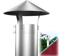 Chimney Cap 201 Stainless Steel 80mm-300mm, Stove Pipe Chimney Cap for Vent Adjustable Cone Top, Chimney Cover Chimney Rain Caps for Fireplace Roof Wood Stove Pipe Topper(30cm(11.81in))