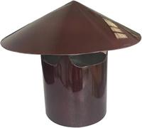 Chimney Cap, Chimney Cowl Cap, Aluminum Alloy Cowl Bird Guard Chimney Pot Cap High Top Versatile Chimney Cowl(Bruin,125mm)