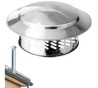 Chimney Cap - Cone Shaped Chimney Cap | Chimney Cover, Rainproof Universal Stainless Steel Exhaust Covers, Anti Backdraft Roof Pipe Protector, Ventilation Duct Outer Wall Air Outlet Protector