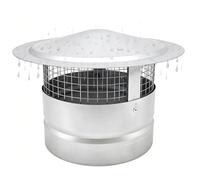 Chimney Cap Cover, Cone Top Stove Pipe Cap, Round Exhaust Hood for Outside, 304 Stainless Steel Cone Top Stove Pipe Cap with Screen for Fireplace Outdoor Stove Single Flue(7 inches/180 mm)