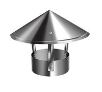 Chimney Cap, Galvanized Metal Roof Rain Cap, Cone Top Outdoor Chimney Cover, Durable Iron Chimney Cowl Cap for Improved Ventilation, 19cm Diameter