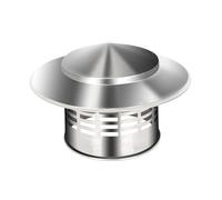 Chimney Cap Stainless Steel Stove Pipe Cap Cone Top Silver with Weatherproof, Exhaust Chimney Cover 3inch 7.9inch 9.8inch 11.8inch for Exterior Wood Oil Stove(220mm)