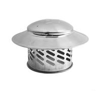 Chimney Cap Vent Cover, Stainless Steel for Pipes Silver 80-200mm(110mm(4inch))(110mm(4inch))