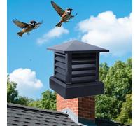 Chimney Cap With Baffle, Square Exhaust Chimney Cover, Fireplace Flue Lid with Fine Baffle, Chimney Cap for Outside Existing Clay Flue, Maximize Airflow Better Vent