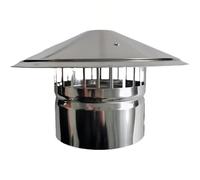 Chimney Cap with Bird Guard - Weatherproof Stainless Steel Exhaust Vent Top with Rain & Snow Shield and Outdoor Mesh Protection for Flue Pipe