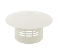 Chimney Cap with Cone Top, 304 Stainless Steel, White | Rainproof Outdoor Cover, Tool-free Mounting, Protects Stacks from Small Animals, for Roofs and Vent Termination