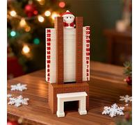 Chimney Christmas Advent Calendar, Santa Countdown Calendar with 24 Days Countdown, Each Day You Pull the Number and Santa Slides Down the Chimey, Ideal as Gifts for Boys, Girls (XUEZ-THC250928001)