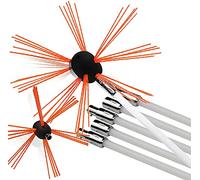 Chimney Cleaning Brush Kit - Fireplace Flue Sweep Tools with Reinforced Nylon Flexible Rods and Brush Head - Dryer Vent Cleaner Kit (10 Rods)