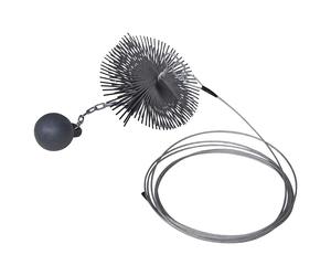 Chimney Cleaning Brush Round Ball with Chain Thread Sweep Multi Sizes vidaXL