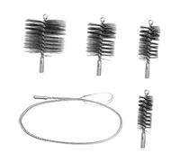 Chimney Cleaning Brushes Kit 4 Sizes Heavy Duty Steel Wire Brushes with 39.37inch Push Rod for Fireplace Boiler Flue Vent