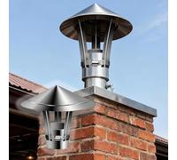 Chimney Cover Stainless Steel, Fireplace Stove rain hat, 50-300 mm Chimney with Bird Protection, Pipe of the Villa(220mm/8.6in)