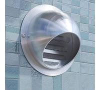 Chimney Cowl, 304 Stainless Steel Round Wall Vent Cover Silver 50-300mm(60mm)