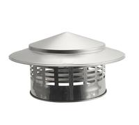 Chimney Cowl 6.3 Inch Inner Dia Stainless Steel Chimney Cap Round Rain Protection Mesh Flue Pipe Cover Bird Guard for Roof Vent Protetion Large..