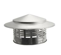 Chimney Cowl 6.3 Inch Inner Dia Stainless Steel Chimney Cap Round Rain Protection Mesh Flue Pipe Cover Bird Guard for Roof Vent Protetion Large