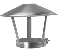 Chimney Cowl Cap, 304 Stainless Steel, Anti Downdraught Bird Guard Top, Suitable for All Fuel Types, Rain and Snow Cover Pot, Flue Protector(200mm/7.9Inch)