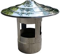 Chimney Cowl Cap, Chimney Cowl Cap Stainless Steel Rain Cover Draught Fire Roof Protector Cap Pot Round Air Vent Cowl Cap Chimney