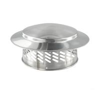 Chimney Cowl Cap Cover, Stainless Steel Chimney Cap For Exterior Wall, Roof Pipe Exhaust Hood Protects Chimney From Rain, Leaves, Dust, And Wind Debris(200mm(8inch))