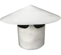 Chimney Cowl Cap Tool, Aluminum Alloy Cowl Bird Guard Chimney Pot Cap High Top High Top Top All Purpose Chimney Cowl (Color : White, Size : 165mm)