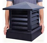 Chimney Cowl Fireplace Chimney Cap Aluminum Alloy, 25 30 35 40 45 50 55 60 65 70 cm Chimney Cover Square, Black Weathershield Chimney Crown Cap for Furnace(700x700mm(27.6x27.6in))