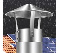 Chimney Cowl, Stainless Steel Chimney Cover, Vent Hood Pipe Diameter Fit Most Standard Chimneys, Chimney Flue Protector Cowl, Round Roof Rain Cap, Stove Pipe Cap(160mm/6.3")