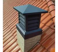 Chimney Cowl Weatherproof Cap for Outdoor Flue Ventilation, Aluminum Alloy Construction, Universal Fit