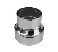Chimney Flue Liner - Metal Reducer Ducting - Stainless Steel Pipe - Connector, Adapter. (d - 100mm / x - 110mm)