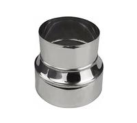 Chimney Flue Liner Metal Reducer - Ducting - Stainless Steel Pipe Connector - Adapter - Tube Connector (d - 125mm / x - 150mm)