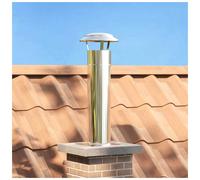 vidaXL Chimney Head Extension Silver 26 x 26 x 50 cm Stainless Steel