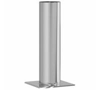 Chimney Head Extension Silver Stainless Steel Accessory Fireplace vidaXL