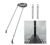 Chimney Pipe Brace Holder, Stability Support Kit for Stove Pipes, Windproof Waterproof Snowproof, Extended Roof Bracket, Stainless Steel