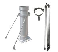 Chimney Pipe Brace Holder, Stainless Steel Support Bracket with 120cm Legs, Fits 100-250mm Diameter, Ensures Stability and Prevents Sway