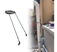 Chimney Pipe Bracket, Stainless Steel Stove Pipe Hanger with Support Legs, Portable Drain Stack Rack, Durable Fixing Ring for Enhanced Stability