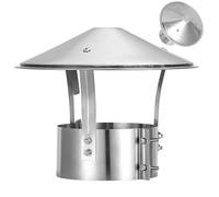 Chimney Rain Cap Exterior Stove Pipe Topper for Vent Flue, Chimney Pot Cap High Top All Purpose Chimney Cowl, 201 Stainless Steel Rain Cap, Stove Pipe Rooftop Flue Chimney Boiler(220mm/8.66inch)