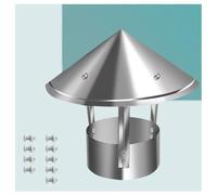 Chimney Rain Caps,Adjustable Galvanized Vent Pipe Cap for Roof - Cone Top Chimney Cap, Rain Cap for Outdoor Use, Fits D10cm*25cm (3.94in*9.84in) Roof Turbine Vent