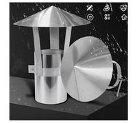 Chimney Rain Caps,All Weather Adjustable Chimney Cap, Cone Top Rain Cap for Flue, Earth Stove Ventilation Cover, Circular Exhaust Top Cover, Customizable Size D11cm*25cm/