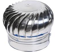 Chimney Rain Caps,Stainless Steel Rotary Chimney Cowl Cap Spinner - Anti-Downdraught, Easy Install Rotary Air Vent, 400mm (15.7 Inch) External Vent Outlet for Enhanced Ai