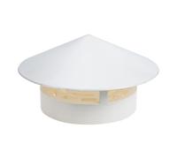 Chimney Rain Cover PVC Hat Shaped Vent Protector 110-160mm | One Piece Molding, Umbrella Slant Drainage Design, Flame-retardant, for Roof Vent Pipes in Bad Weather