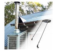 Chimney Roof Support Wind-Resistant, Adjustable Extended Bracket Kit for 3”-10” Stove Pipe, Solid Steel Construction for Maximum Stability Safety(6 7/16 inch(164mm) Dia)