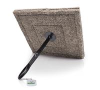 Chimney Sheep 13 x 13 Inch Herdwick Wool Chimney Draught Excluder | Fits Openings 8-12in Each Way, Breathable Herdwick Felt, Lifts Out in Seconds