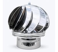 Chimney Spinner Cowl 4.7'' / 120 mm - Stainless Steel Rotating Chimney Cap - Smoke Extractor, Wind-Driven Draft Improver for Chimneys & Ventilation Systems - Denvel®