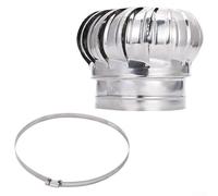 Chimney Spinner Cowl Stainless Steel Chimney Cowl Cap Vent Top Exhaust Cap Flue Pipe Cover(Ø110 MM)