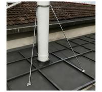Chimney Stabilizer Roof Brace Support Bracket for 80mm-276mm Diameter Tubes, Durable Steel Construction, Easy Installation