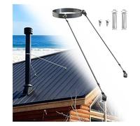 Chimney Support Bracket, Chimney Pipe Bracket Customizable Leg Length and Hoop Diameter 3.1 to 13.0 inches(Hoop Dia 9.0"/229mm)