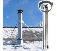 Chimney Support Bracket Kit for Enhanced Stability, Easy Installation with Screws for Stove Pipe Roof Brace