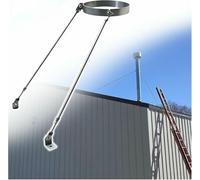 Chimney Support Bracket Kit - Stainless Steel Fixing Brace Holder with Screws for Stove Pipe and Flue Installation