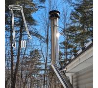 Chimney Support Bracket, Universal Stove Stack Holder with Screws for Stability and Secure Extended Pipe Bracing