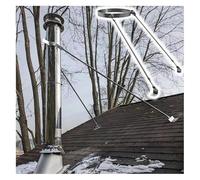 Chimney Support Kit, Weatherproof Stainless Steel Stove Pipe Bracket and Ventilation Tube Flue Clamp