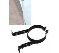 Chimney Support, Stainless Steel Adjustable Chimney Pipe Holder - Weather Resistant Wall Support, Flue Liner Clamp & Stove Pipe Hanger for Boiler Rooms(Black,7.8in/20cm)